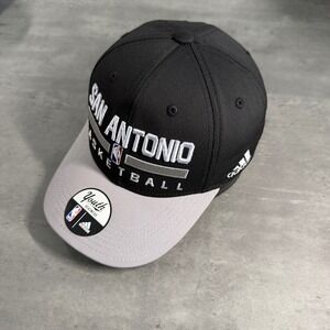 Adidas San Antonio Spurs Snapback Hat Youth Black Grey NBA Basketball Cap